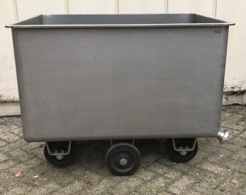1506 rvs kar met uitloop 116x87x87 cm 1