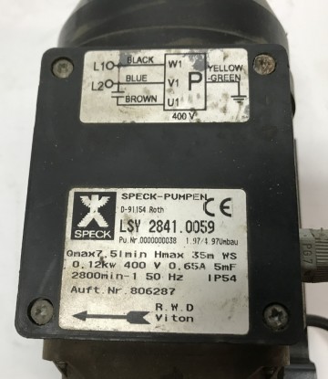 1767 vloeistofpomp lasapparaat speck pumpen 400 volt 3