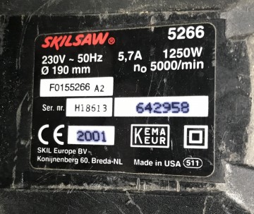 1875 handcirkelzaag skilsaw 230 volt 3
