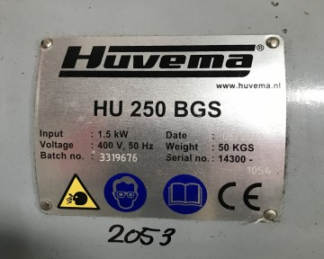 2053 werkbankschuur slijp borstelmachine huvema hu250 bgs 400 volt 3