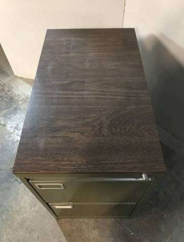 2101 ladekast 2 laden 44x75x75 cm groen houten bovenblad 3