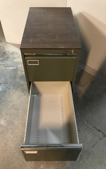 2101 ladekast 2 laden 44x75x75 cm groen houten bovenblad 4