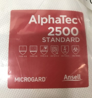 2119 1 wegwerpoverall alphatec 2500 standaard maat l 2