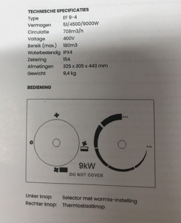 2134 huvema hetel lucht kachel ef 9 4 400 volt 4