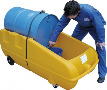 2239 lekbak aftapkar drum dolly vat 200 liter 75x159x60 cm 5