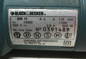 2280 haakse slijper black  decker dn11 230 volt 3