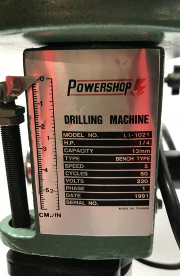 2294 tafelboormachine powershop 230 volt 3