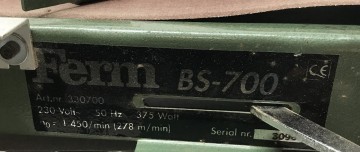 2297 band  schijfschuurmachine ferm bs 700 230 volt 3