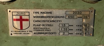 2311 plaatschaar jorg type 2030 handbediend 3