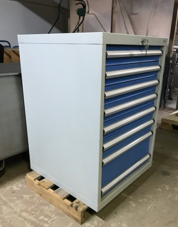 2322 ladekast 8 laden 71x71x100 cm slot 2 sleutels 2