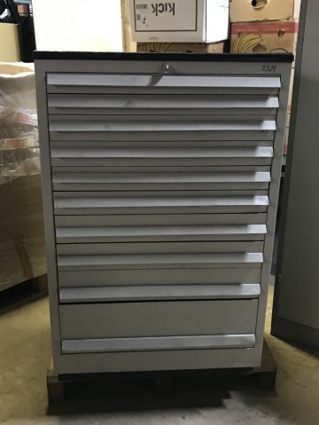 2324 ladekast 10 laden 76x76x1175 cm slot 2 sleutels 1