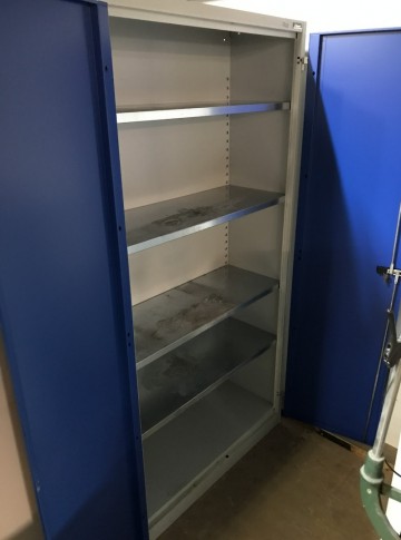 2328 metalen 2 deurskast garant 100x40x200 cm slot 2 sleutels 2