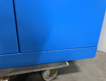 2333 werkplaatskast huvema 90x45x200 cm bakjes 4