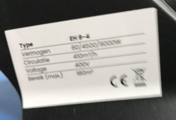 2347 elektrische kachel huvema eh 9 4 400 volt 3