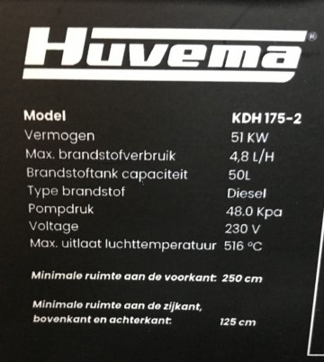 2348 diesel kachel huvema kdh 175 2 230 volt 4