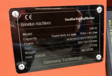 2354 2 betonijzer buigmachine gw45 digitaal 400 volt 230 volt 3