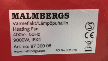 2429 hetelucht ventilator malmbergs 400 volt 3