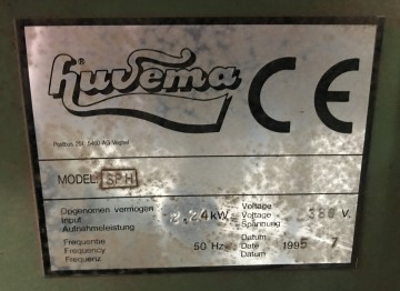 2498 afzuiger huvema sph 400 volt 90x150x195 cm 4