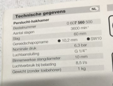 2515 perslucht hamer bosch en stanley div beitels 63 bar 5