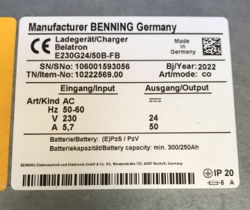 2604 1 acculader benning 24v 50a 3